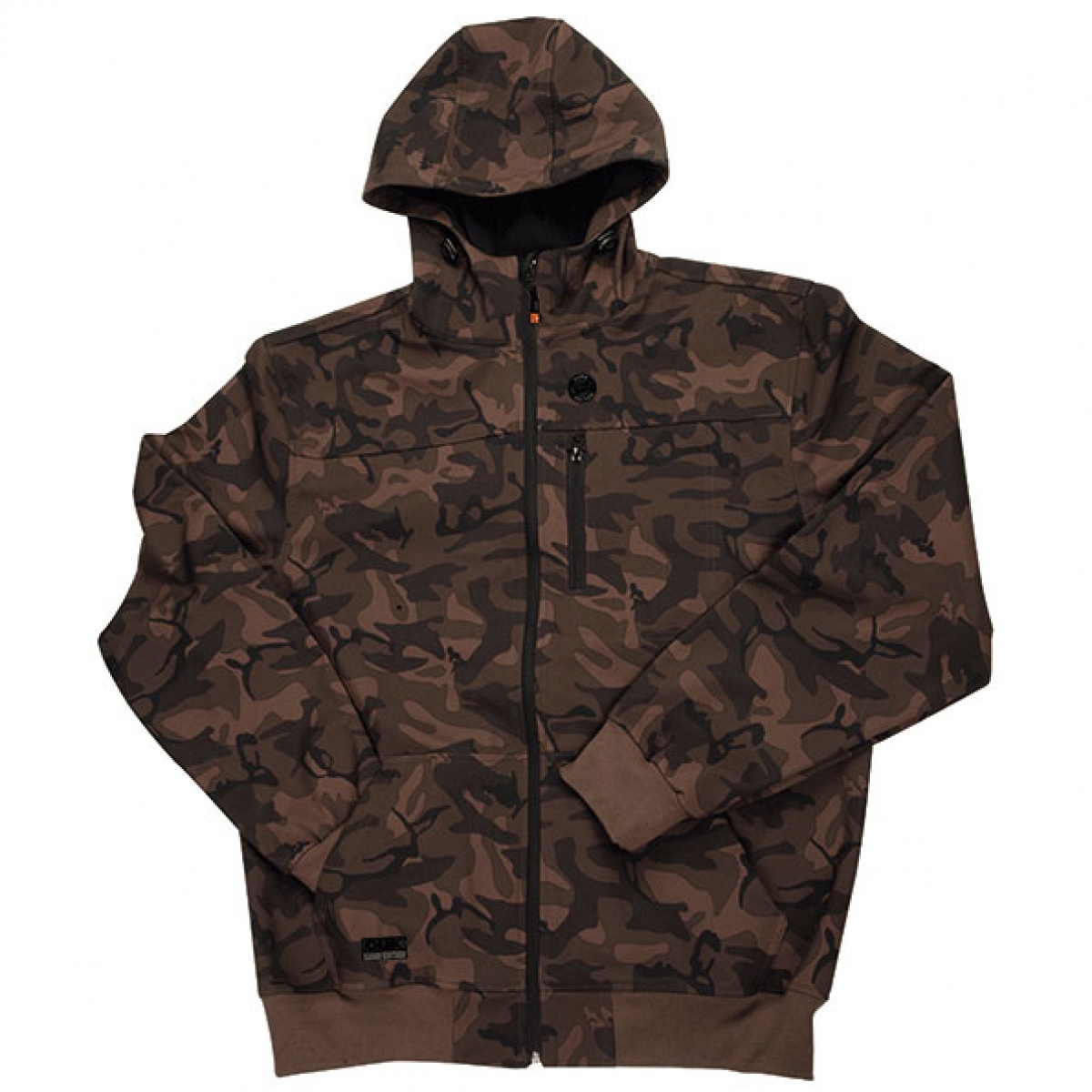 fox chunk camo funnel neck hoodie