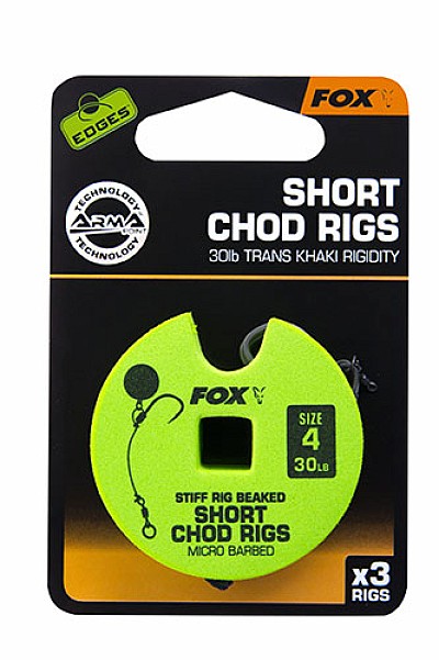Fox Stiff Chod Rigsверсія гачок № 4 / 30lb / короткий - MPN: CCR162 - EAN: 5055350289334