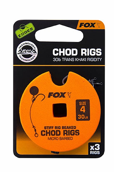 Fox Stiff Chod Rigsверсія гачок № 4 / 30lb / стандартный - MPN: CCR155 - EAN: 5055350289266