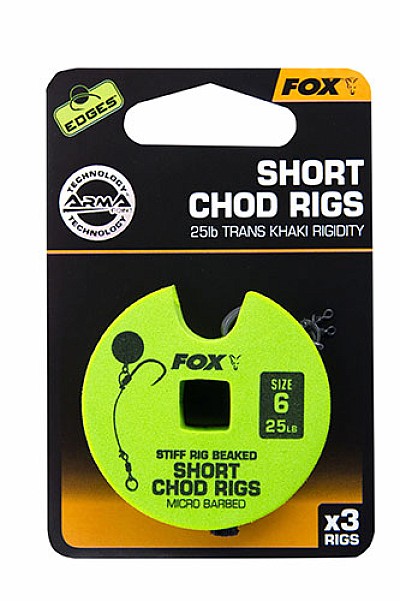 Fox Stiff Chod Rigsверсія гачок № 6 / 25 фунтів / короткий - MPN: CCR164 - EAN: 5055350289358