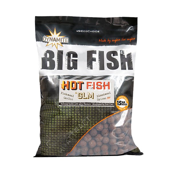 DynamiteBaits BIG FISH Boilies - Hot Fish & GLMrozmiar 15 mm / 1,8kg - MPN: DY1518 - EAN: 5031745223541