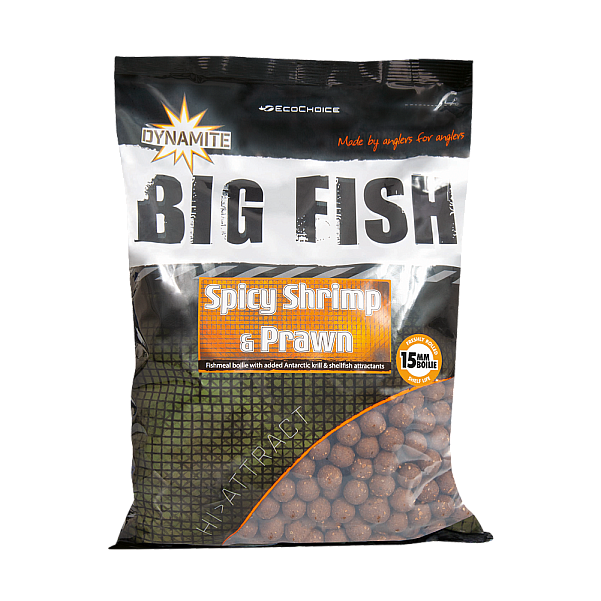 DynamiteBaits BIG FISH Boilies - Spicy Shrimp & Prawnrozmiar 15mm / 1,8kg - MPN: DY1504 - EAN: 5031745223022