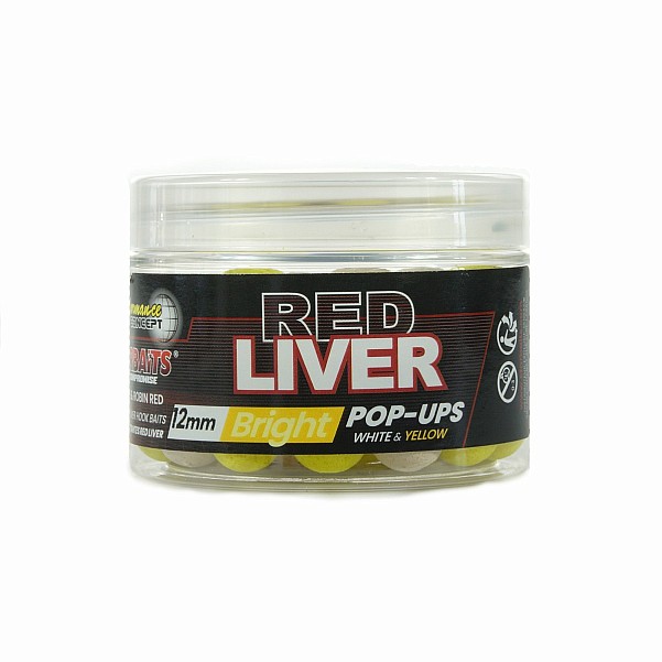 Starbaits Performance Fluo Pop Ups - Red Livervelikost 12mm/50g - MPN: 82417 - EAN: 3297830824174