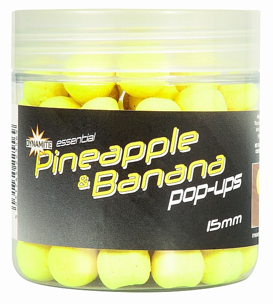 DynamiteBaits Fluro Pop-Ups - Pineapple & Bananarozmiar 15 mm - MPN: DY1617 - EAN: 5031745225569