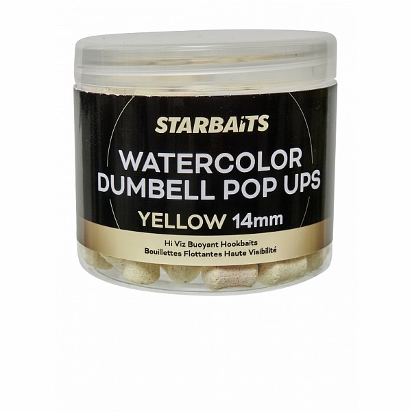 Starbaits Watercolor Dumbell Pop-Up Yellow dydis 14mm - MPN: 71088 - EAN: 3297830710880