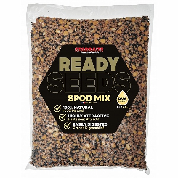 Starbaits Ready Seeds Spod Mix - Naturalcsomagolás 3kg - MPN: 74220 - EAN: 3297830742201