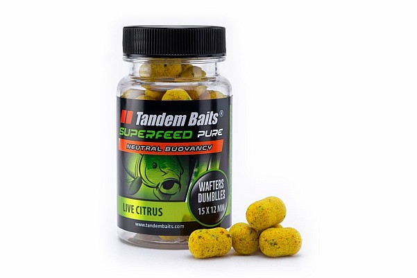 TandemBaits SuperFeed Pure Dumbells Wafters - Live Citrusrozmiar 12/15mm / 30g - MPN: 26448 - EAN: 5907666691427