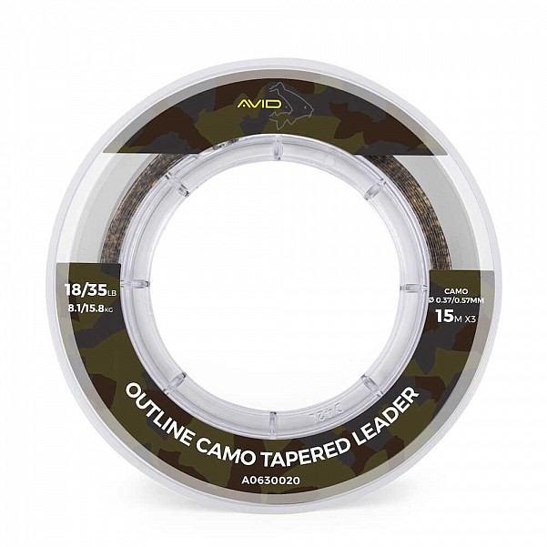 Avid Carp Outline Camo Tapered Leadersśrednica 0.37mm/0.57mm - MPN: A0630020 - EAN: 5056317720815