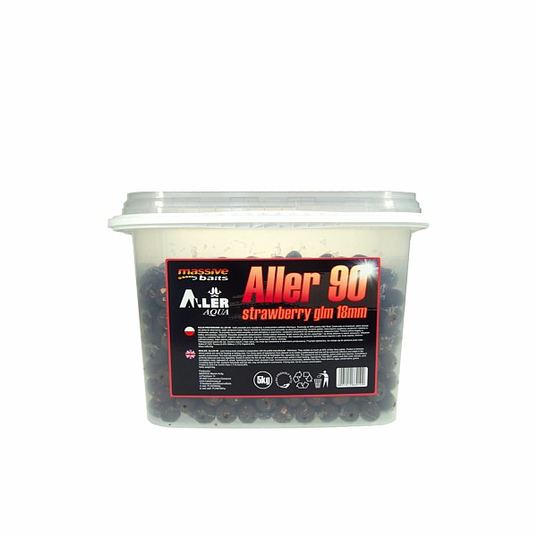 Massive Baits Aller 90 Strawberry GLM BoiliesGröße 18mm / 5kg - MPN: AL004 - EAN: 5901912669109