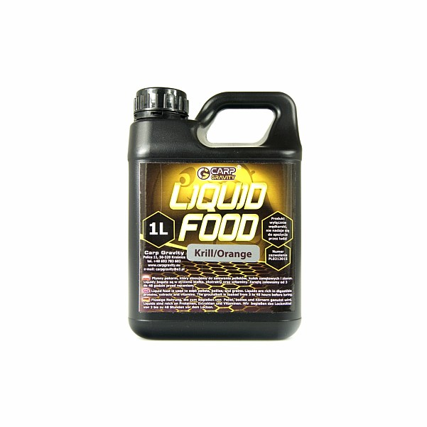 Carp Gravity Liquid Food - Krill Orangeopakowanie 1 litr - MPN: LIF004 - EAN: 200000074586