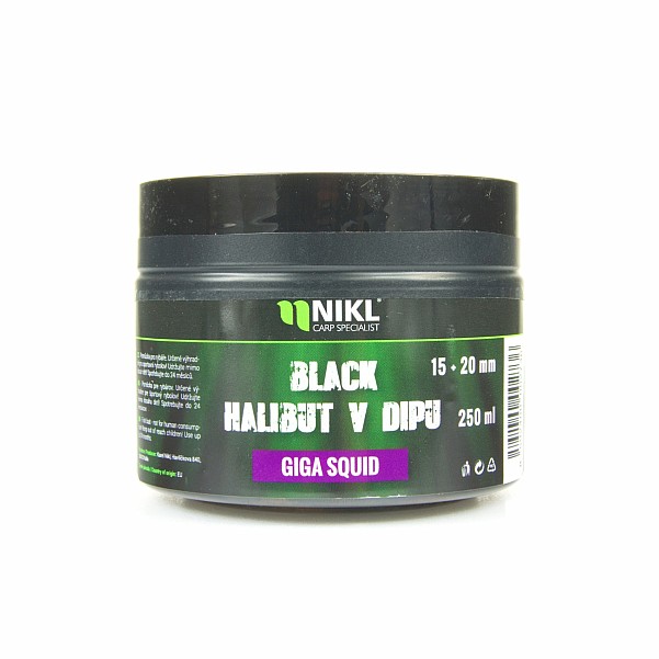 Karel Nikl Black Halibut in Dip Giga Squidvelikost 15+20mm / 250g - MPN: 2002736 - EAN: 8592400002736