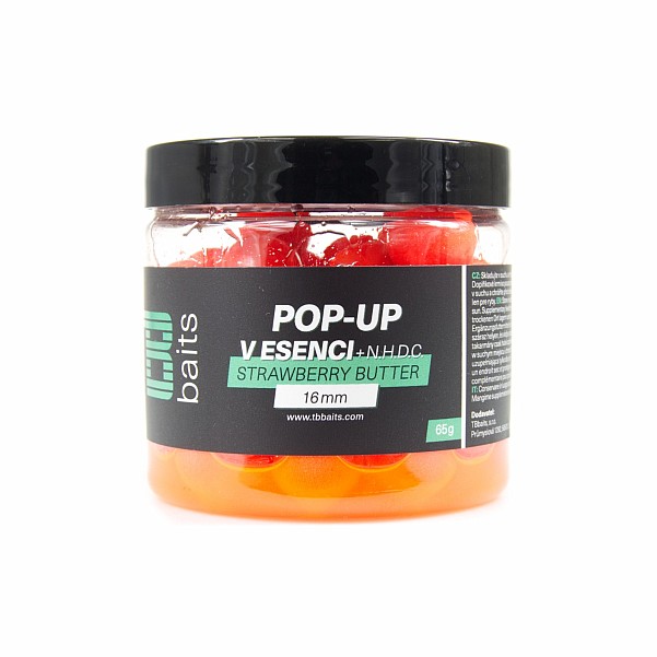 TB Baits Pop-Up Red Strawberry - Butter + NHDCméret 16mm / 65g - MPN: TB00239 - EAN: 8596601002397