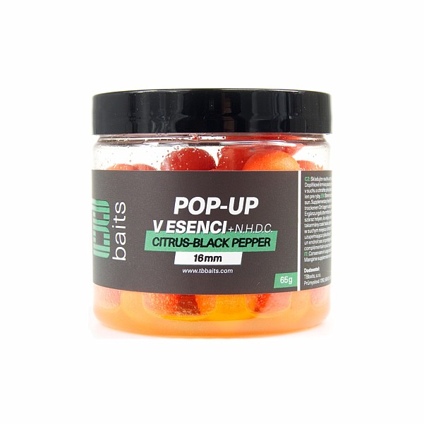 TB Baits Pop-Up Citrus - Black Pepper + NHDC méret 16mm / 65g - MPN: TB00507 - EAN: 8596601005077