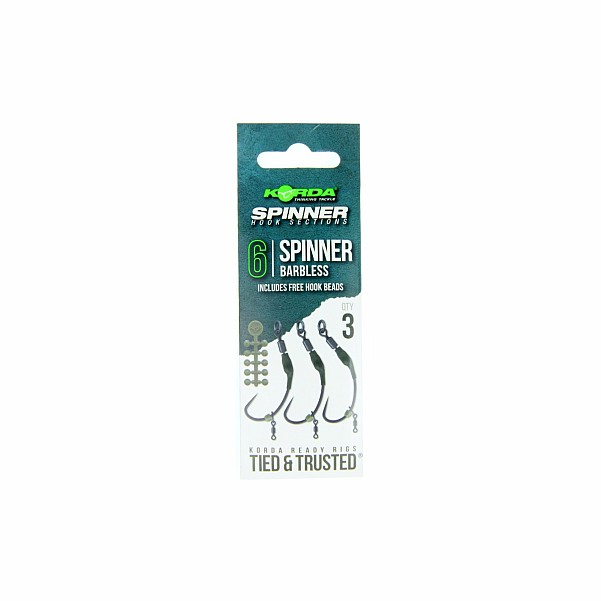 Korda Spinner Hook Sections Spinner - Barblessrozmiar 6 (bezzadziorowy) - MPN: KRR035 - EAN: 5060929021222