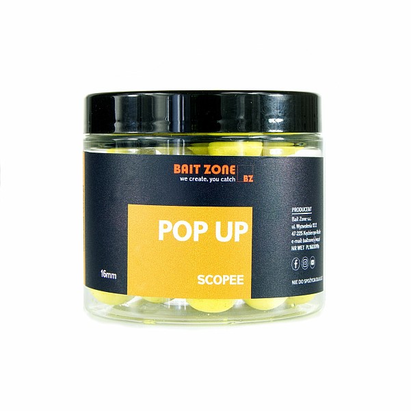 Bait Zone Pop-Up Boilies SCOPEErozmiar 16mm / 200ml - MPN: BZPOPSCOP16 - EAN: 200000076658