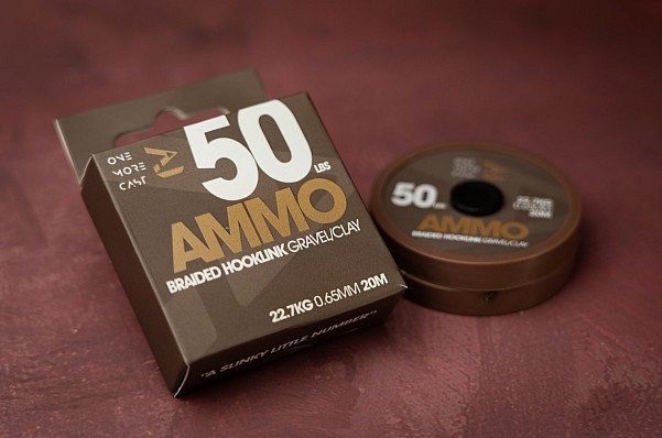 One More Cast AMMO Braidmodèle Gravier/Argile 50lb - MPN: OMCAH50GC - EAN: 5060939132314