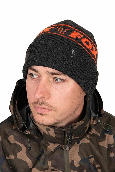 Fox Collection Beanie - Black & Orangeméret univerzális - MPN: CHH019 - EAN: 5056212171811