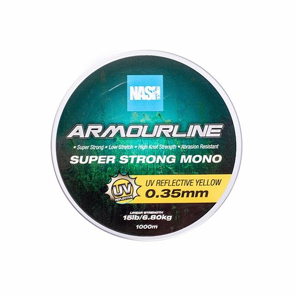 Nash Armourline Super Strong Mono UV Yellowrozmiar 0.35mm (15lb) / 1000m - MPN: T6048 - EAN: 5055108960485