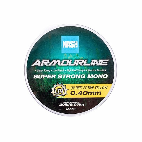 Nash Armourline Super Strong Mono UV Yellowrozmiar 0.40mm (20lb) / 1000m - MPN: T6049 - EAN: 5055108960492