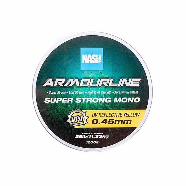 Nash Armourline Super Strong Mono UV Yellowrozmiar 0.45mm (25lb) / 1000m - MPN: T6050 - EAN: 5055108960508