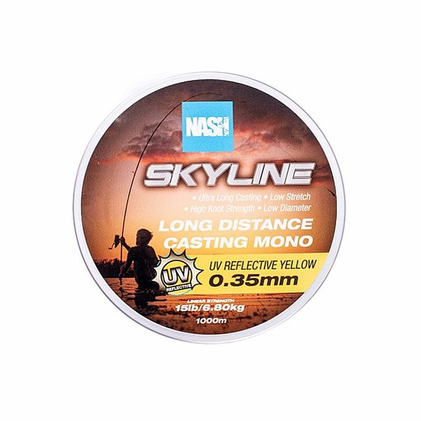 Nash Skyline Mono UV Yellowрозмір 0.35mm (15lb) / 1000m - MPN: T6042 - EAN: 5055108960423