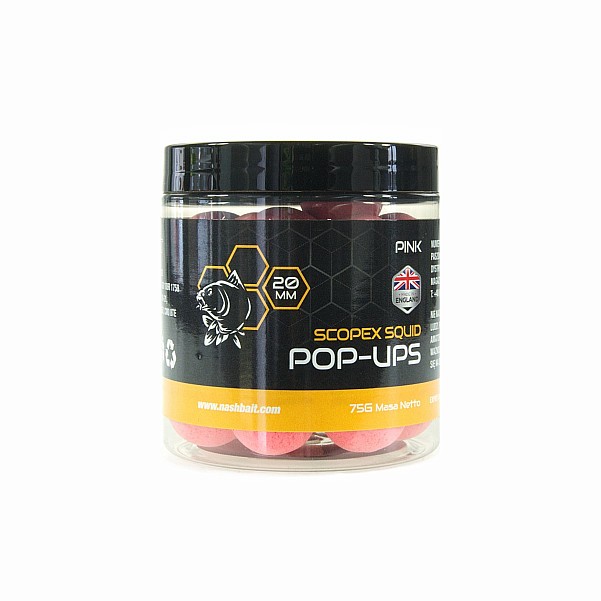 Nash Scopex Squid Pop Up - Pink розмір 20mm / 75g - MPN: B6327 - EAN: 5055108863274