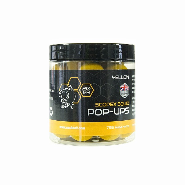 Nash Scopex Squid Pop Up - Yellowmisurare 20mm / 75g - MPN: B6332 - EAN: 5055108863328