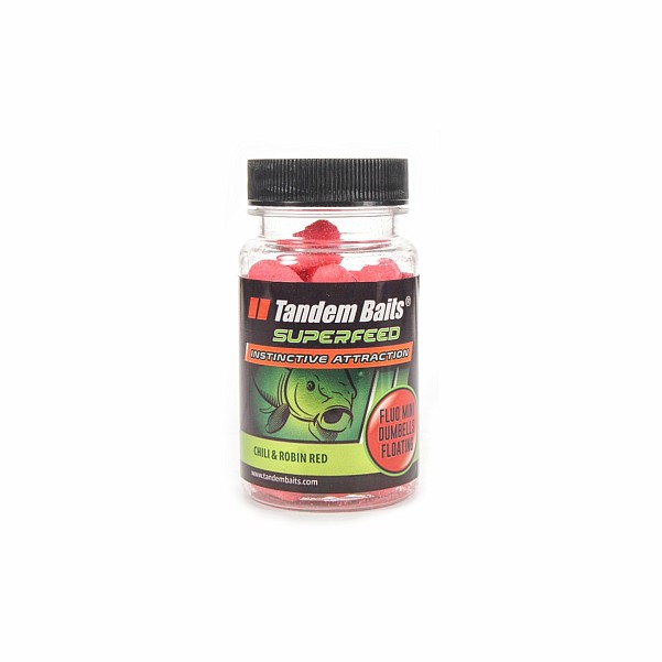 TandemBaits SuperFeed Fluo Mini Dumbells Floating - Chili Robin Red - SHORT EXPIRY DATEsize Mini Dumbells / 30g - EAN: 200000081430