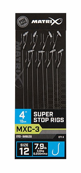 Matrix MXC-3 Barbless Super Stop Rigs - 10cmrozmiar 12/0.20mm - MPN: GRR059 - EAN: 5056212131013