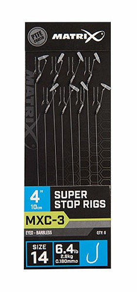 Matrix MXC-3 Barbless Super Stop Rigs - 10cmsize 14/0.18mm - MPN: GRR058 - EAN: 5056212131006