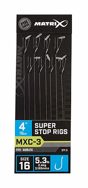 Matrix MXC-3 Barbless Super Stop Rigs - 10cmsize 16/0.165mm - MPN: GRR057 - EAN: 5056212130993