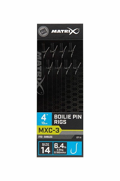 Matrix MXC-3 Barbless Boilie Pin Rigs - 10cmsize 14/0.18mm - MPN: GRR074 - EAN: 5056212160471