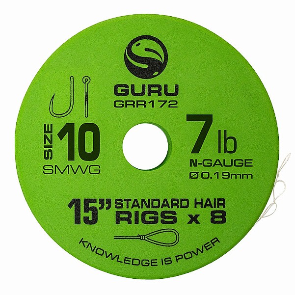 GURU QM1 Standard Hair Ready Rigs - 38cmsize 10 / 0.19mm / 15in (38cm) - MPN: GRR109 - EAN: 5060519394286