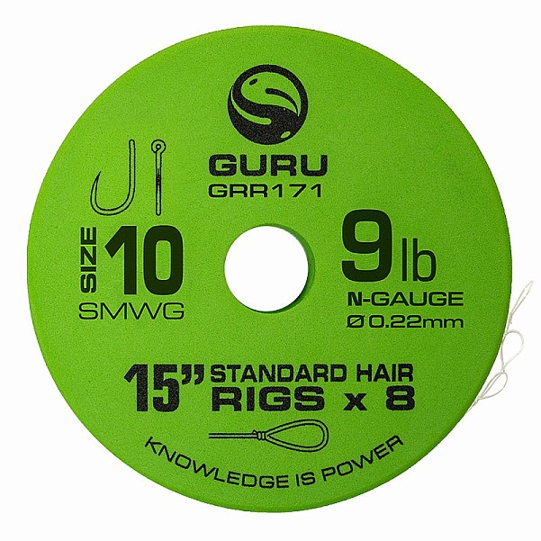 GURU QM1 Standard Hair Ready Rigs - 38cmrozmiar 10 / 0.22mm / 15in (38cm) - MPN: GRR108 - EAN: 5060519394262