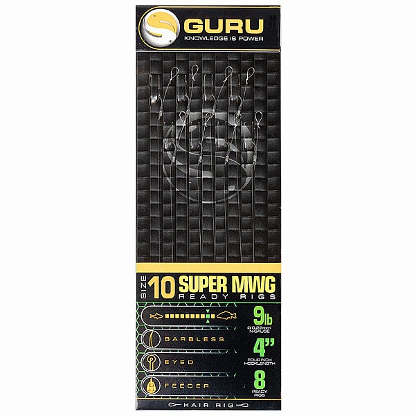 GURU SMWG Standard Hair Ready Rigs - 10cmrozmiar 10 / 0.22mm / 10cm - MPN: GRR164 - EAN: 5060519395429