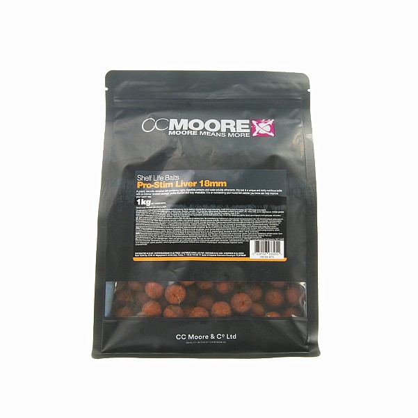 CcMoore Pro-Stim Liver Boilies - 1kgrozmiar 18mm/1kg - MPN: 90766 - EAN: 634158433955