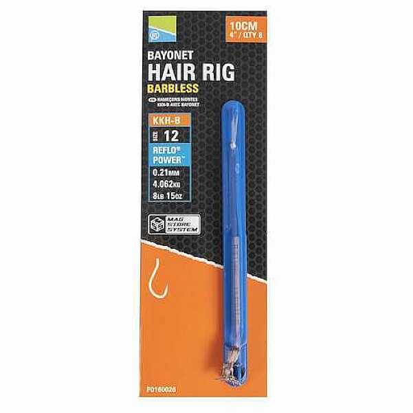 Preston Innovations KKH-B Bayonet Hair Rig Barbless - 10cmsize 4&quot;/10cm - 10 KKH-B - MPN: P0160025 - EAN: 5056317701586