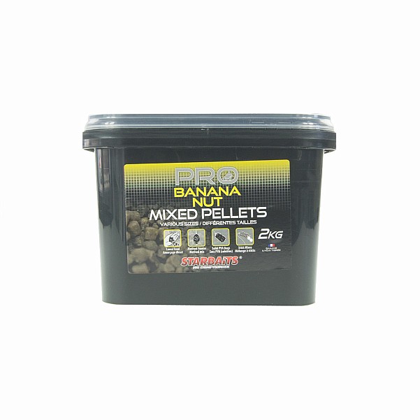 Starbaits Probiotic Banana Nut Mixed Pellets csomagolás 2kg - MPN: 44911 - EAN: 3297830449117