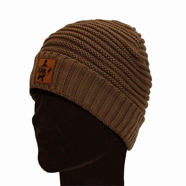 Vass Fleece Lined Ribbed Beanie Brown Rubber Badgedydis One size - MPN: VR376-1/09 - EAN: 5060832422659