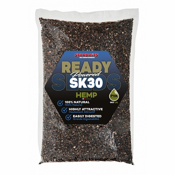 Starbaits Ready Seeds Hemp - SK30 - RÖVID LEJÁRATI IDŐcsomagolás 1kg - EAN: 200000083670