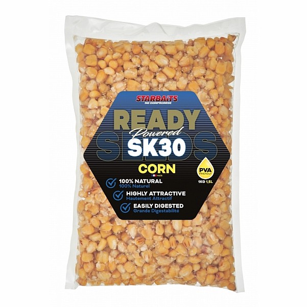 Starbaits Ready Seeds Corn - SK30  - GALIOJIMO LAIKAS TRUMPASpakavimas 1kg - EAN: 200000083694