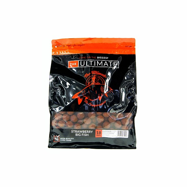 UltimateProducts Top Range Boilies - Strawberry Big Fishdydis 18 mm / 1 kg - EAN: 5903855434257