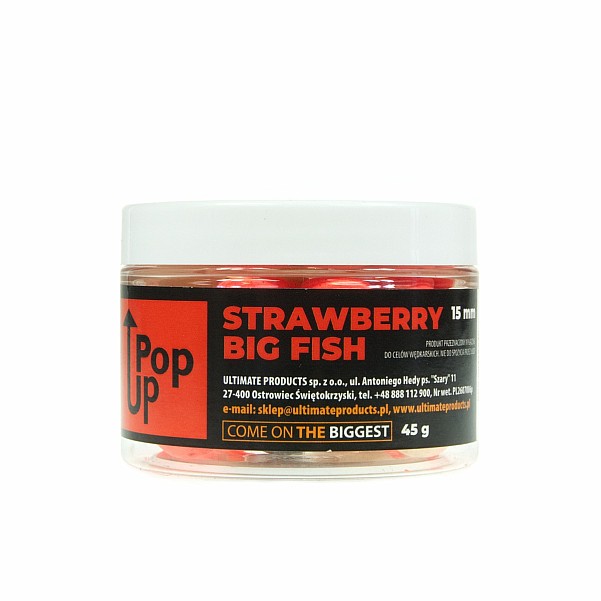 UltimateProducts Top Range Pop-Ups - Strawberry Big Fishméret 15 mm - EAN: 5903855434349