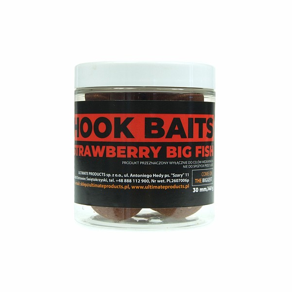 UltimateProducts Top Range Hookbaits - Strawberry Big Fishméret 30 mm - EAN: 5903855434370