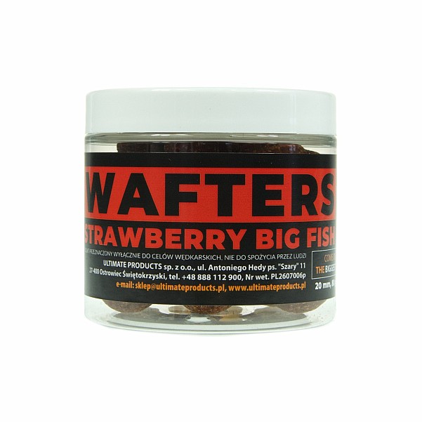 UltimateProducts Top Range Wafters - Strawberry Big Fishsize 20 mm - EAN: 5903855434394