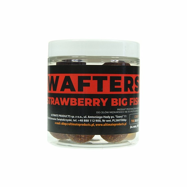 UltimateProducts Top Range Wafters - Strawberry Big Fishsize 24 mm - EAN: 5903855434400