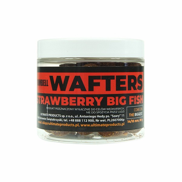 UltimateProducts Top Range Wafters - Strawberry Big Fishsize Dumbell 14/18mm - EAN: 5903855434417