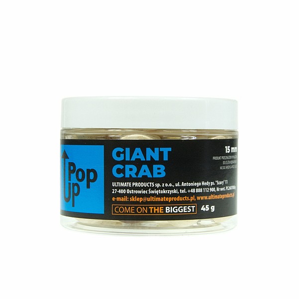 UltimateProducts Top Range Pop-Ups - Giant Crabméret 15 mm - EAN: 5903855434165