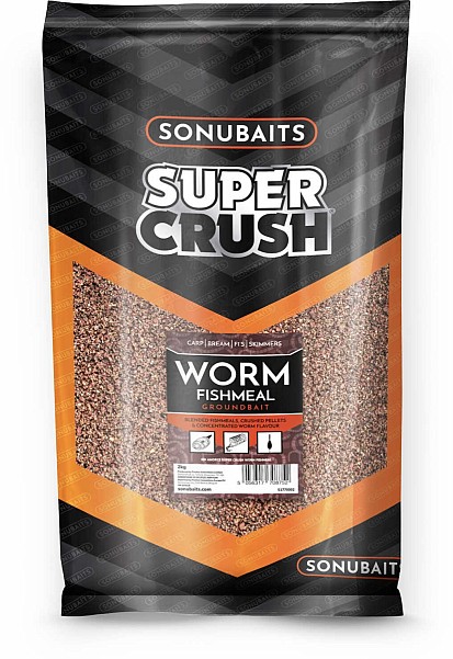 Sonubaits Supercrush Groundbait - Worm Fishmealopakowanie 2kg - MPN: S1770002 - EAN: 5056317708752