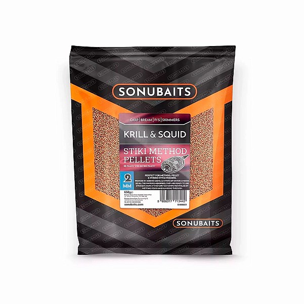 Sonubaits Stiki Krill & Squid Method Pelletspackaging 2mm / 650g - MPN: S1800022 - EAN: 5056317713442